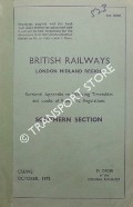 Book cover of Sectional Appendix to Working Timetables and books of Rules and Regulations - Southern Section - October, 1972 by British Railways London Midland Region
